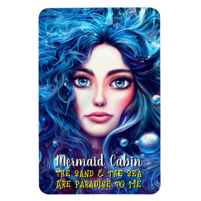 Magnet Flexible Mermaid Sea Goddess Nymph Siren Cruise Room Porte (Vertical)