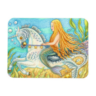 MAGNET FLEXIBLE MERMAID & SEA STALLION, UNICORN D'IMAGINAIRE WHIMS
