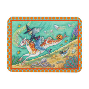 MAGNET FLEXIBLE MERMAID WITCH, HALLOWEEN MERHORSE IMAGINAIRE MAGNE