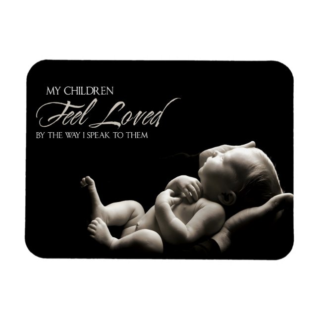 Magnet Flexible "Mes enfants se sentent aimés" Motivation Affirmat (Horizontal)