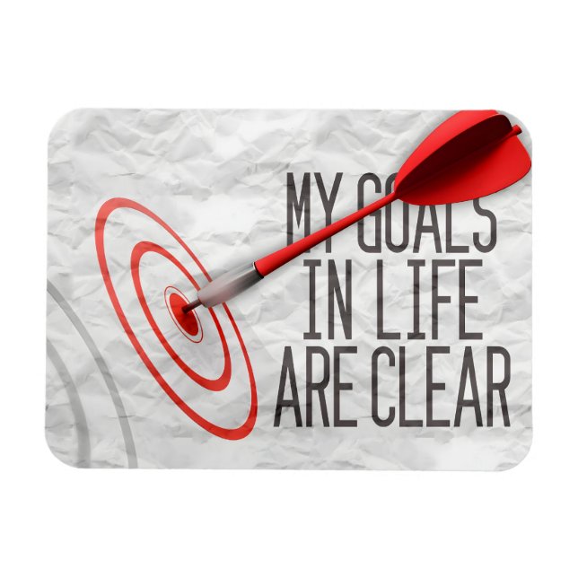 Magnet Flexible "Mes objectifs sont clairs" Motivation Affirmation (Horizontal)