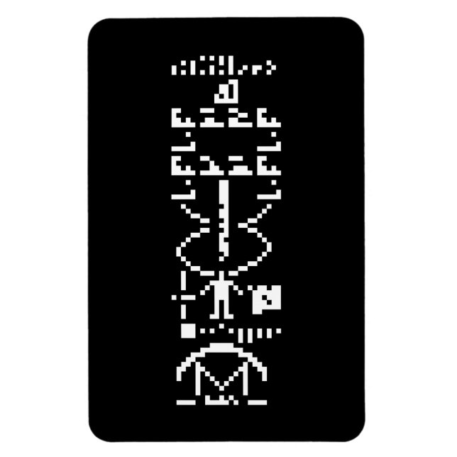 Magnet Flexible Message binaire Arecibo 1974 (Vertical)