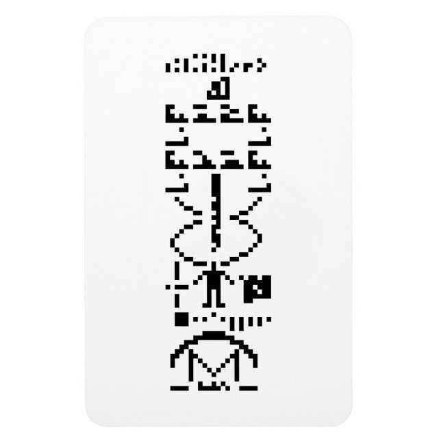 Magnet Flexible Message binaire Arecibo 1974 (Vertical)