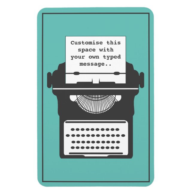 Magnet Flexible Message personnalisé de machine à écrire vintage T (Vertical)