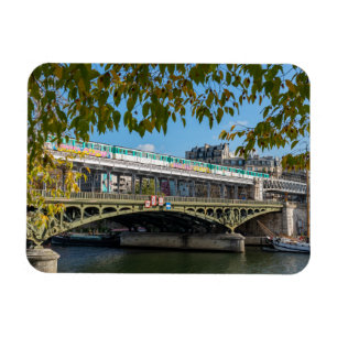 Magnet Flexible Metro on Bir-Hakeim  bridge- Paris, France