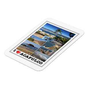 Magnet Flexible Mexique - Acapulco - I Love -