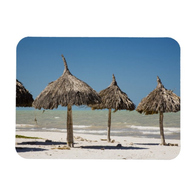 Magnet Flexible Mexique, péninsule du Yucatan, Progreso. Chaume (Horizontal)