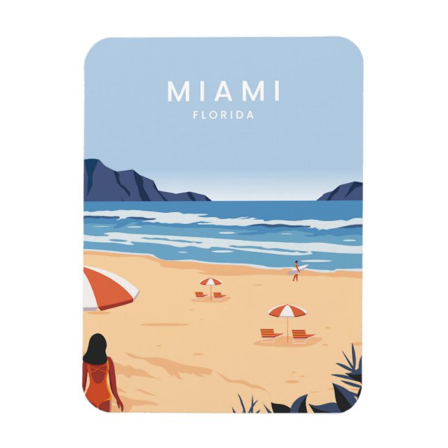 Magnet Flexible Miami Beach Floride (Vertical)