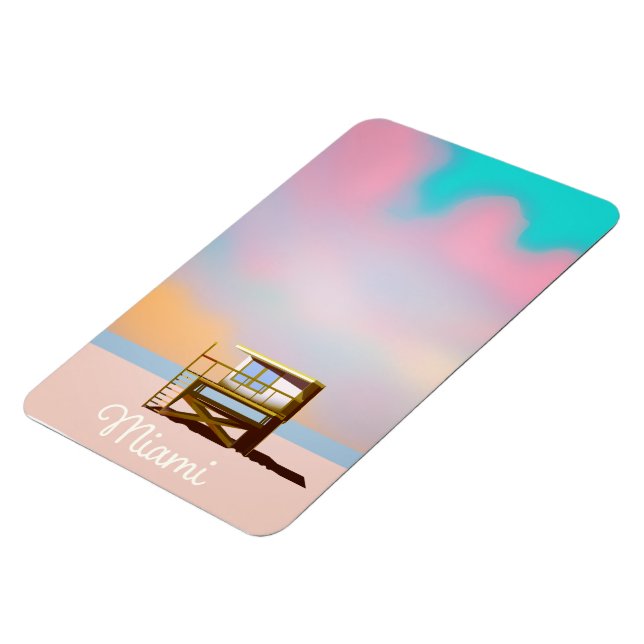 Magnet Flexible Miami Lifeguard Travel poster (Côté Gauche)