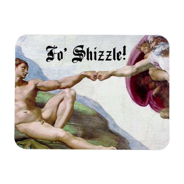 Magnet Flexible Michelangelo Création De L'Homme Check De La Fist (Horizontal)