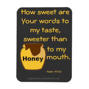 Magnet Flexible Miel pour ma bouche citation biblique