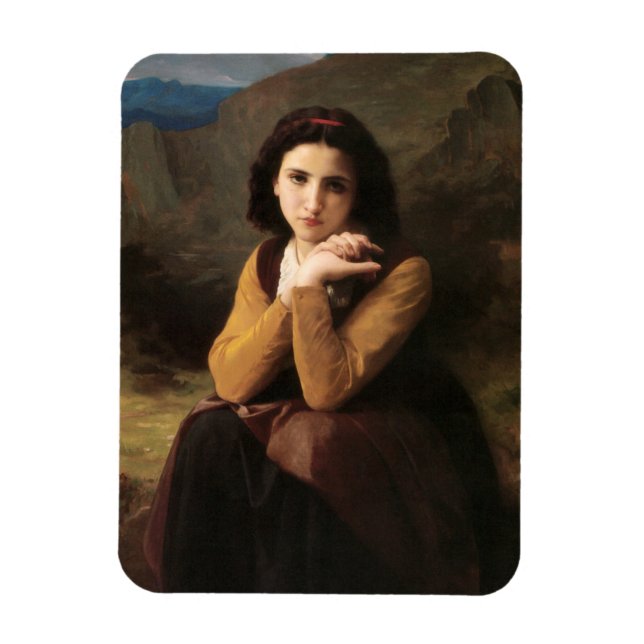 Magnet Flexible Mignon Innocence d'une adolescente, Bouguereau (Vertical)