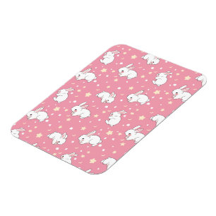 Magnet Flexible Mignon Lapin Kawaii Rose Doodle