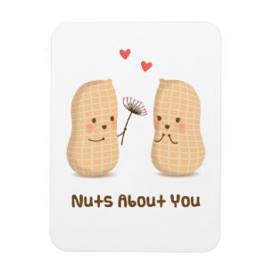 Magnet Flexible Mignons cacahuètes Fous de vous Saint-Valentin