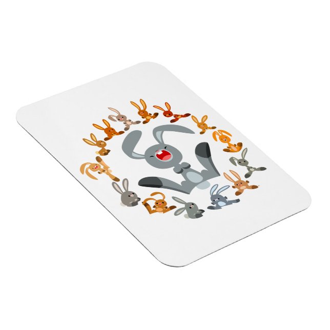 Magnet Flexible Mignons lapins en caricature Mandala Aimant flexib (Côté Droit)