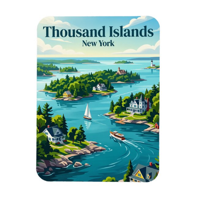 Magnet Flexible Mille Îles, New York (Vertical)