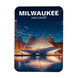 Magnet Flexible Milwaukee Museum of Art Travel at Night