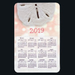 Magnet Flexible Mini calendrier des aimants de sable de corail<br><div class="desc">Coral Sand Dollar Mini Magnet Calendrier joli pour les faveurs de mariage ou les farces de Noël.</div>