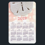 Magnet Flexible Mini calendrier des aimants de sable de corail<br><div class="desc">Coral Sand Dollar Mini Magnet Calendrier joli pour les faveurs de mariage ou les farces de Noël.</div>
