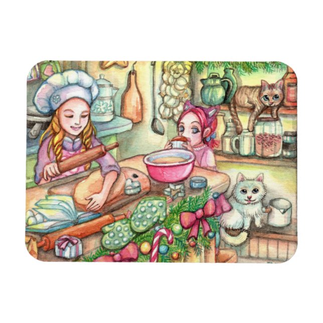 Magnet Flexible Mini chef en cuisine (Horizontal)