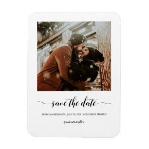 Magnet Flexible Mini-Script Photo Enregistrer La Date
