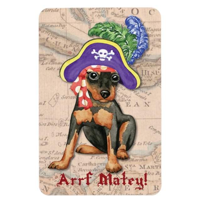 Magnet Flexible Miniature Pinscher Pirate (Vertical)