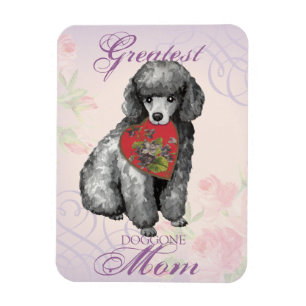 Magnet Flexible Miniature Poodle Heart Maman