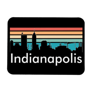 Magnet Flexible Minimal Indianapolis Indiana Sunset Skyline