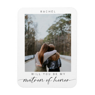 Magnet Flexible Minimal Serez-vous mon chef d'honneur Photo Chic