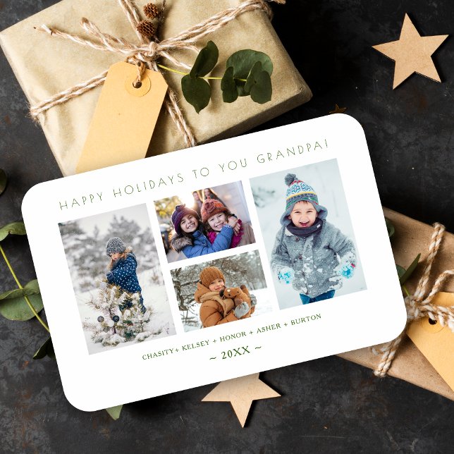 Magnet Flexible Minimalist Collage 4 Multi Photo Family Keepsake  (Christmas Minimalist Collage 4 Multi Photo for Family Keepsake. )