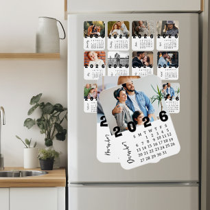 Magnet Flexible Minimaliste moderne Décembre 2026 Calendrier photo
