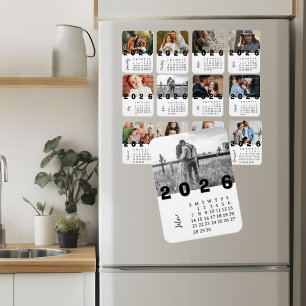 Magnet Flexible Minimaliste moderne Juin 2026 Calendrier photo