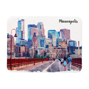 Magnet Flexible Minneapolis Minnesota Skyline City View