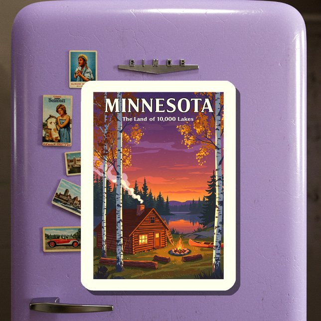 Magnet Flexible Minnesota vintage (Créateur téléchargé)