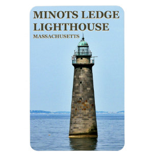 Magnet Flexible Minots Ledge Lighthouse, Massachusetts PhotoMagnet