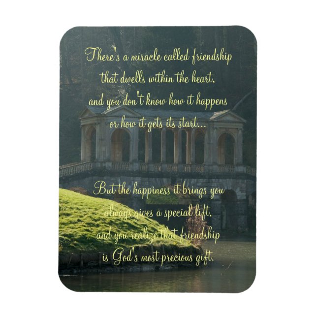 Magnet Flexible Miracle Of Friendship Poem Plaque (Vertical)