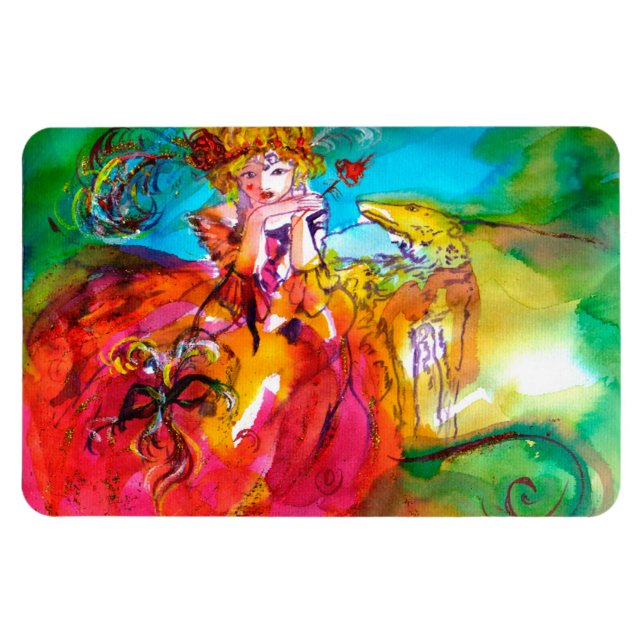 Magnet Flexible MIRANDOLINA / Masques de Carnaval vénitien (Horizontal)