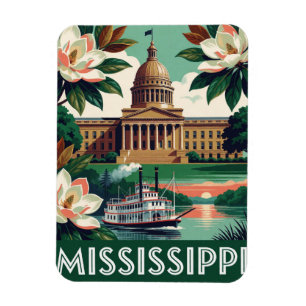 Magnet Flexible Mississippi USA Blues Delta Histoire du Sud 🎸