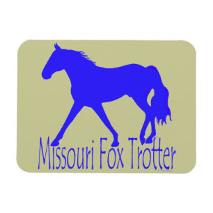 Magnet Flexible Missouri Fox Trotter Blue Horse Silhouette