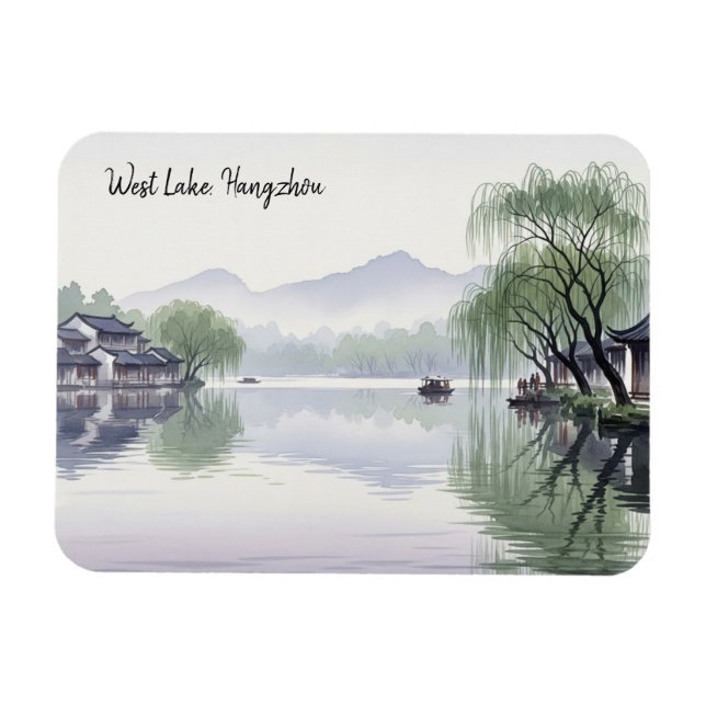 Magnet Flexible Misty Morning Hangzhou West Lake Hangzhou (Horizontal)