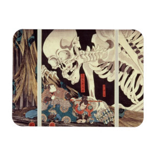 Magnet Flexible Mitsukini défiant le spectre squelettique, c.1845