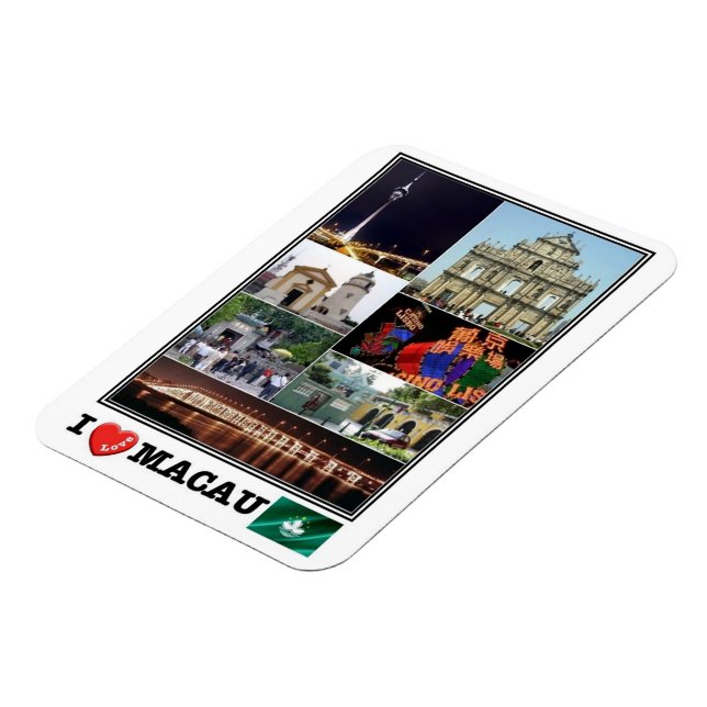 Magnet Flexible MO Macau - I Love Mosaic - (Côté Gauche)