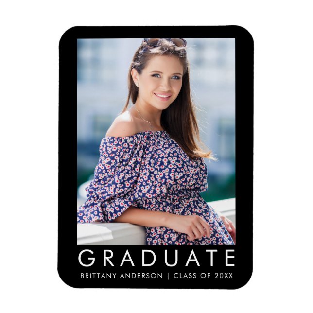 Magnet Flexible Mode Trendy Graduy Photo Faire-part L (Vertical)