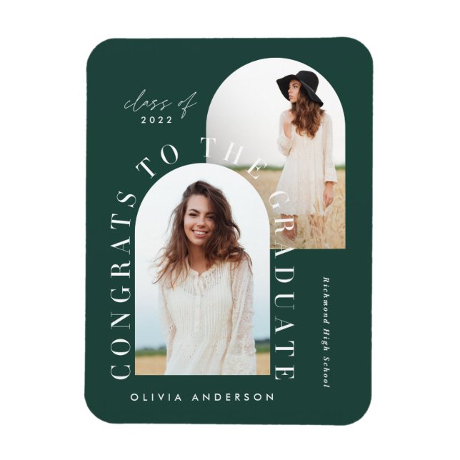 Magnet Flexible Modèle de graduation géométrique multiphoto modern (Vertical)