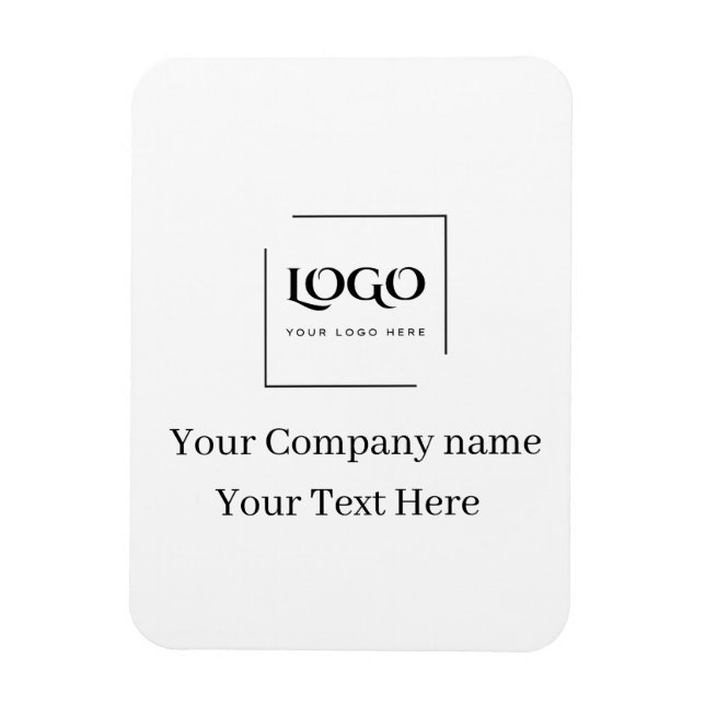 Magnet Flexible Modèle de logo personnalisé élégant (Vertical)