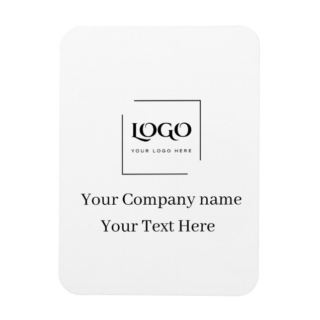 Magnet Flexible Modèle de logo personnalisé élégant (Vertical)