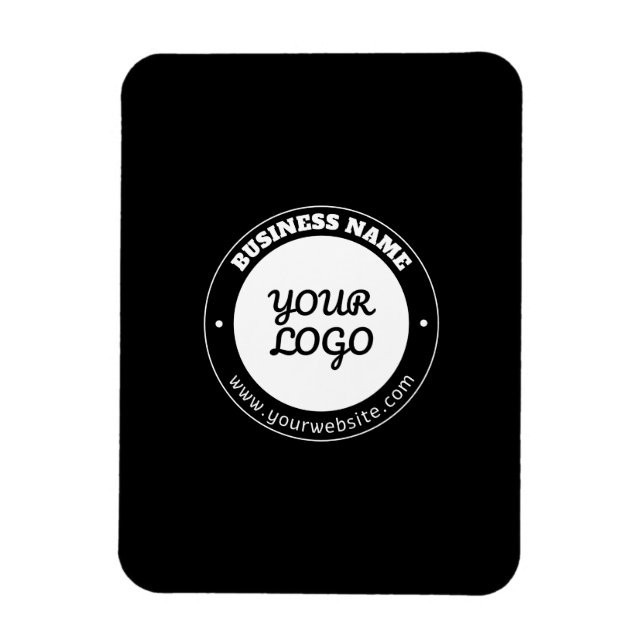 Magnet Flexible Modèle de texte circulaire modifiable et logo télé (Vertical)