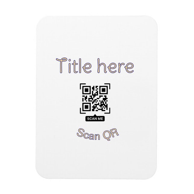 Magnet Flexible Modèle d'événement commercial avec scan de code Q  (Vertical)