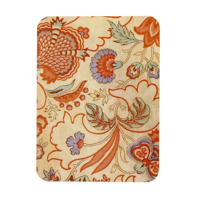Magnet Flexible Modèle floral antique de Chintz Paisley (Vertical)