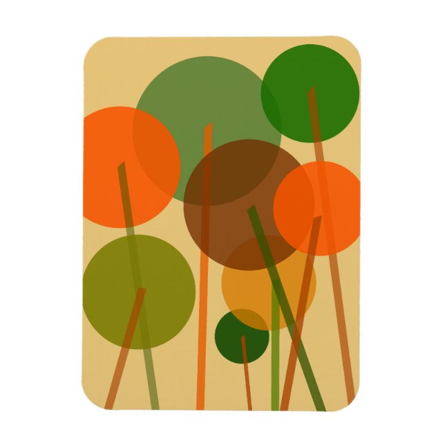 Magnet Flexible Modèle floral géométrique Art moderne Abstrait (Vertical)
